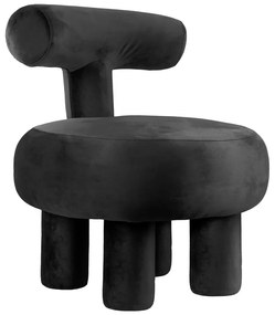 Fekete bársony fotel Abrazo – Leitmotiv