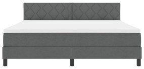 Boxspring ágy matraccal Sötét szürke 180x200 cm Szövet