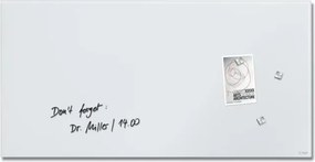 Mágneses üvegtábla, 91x46x1,5 cm, SIGEL Artverum® , szuper fehér, matt (SDGL546)