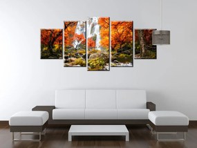 Gario Vászonkép Oszi vízesés - 5 részes Méret: 100 x 70 cm