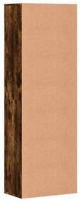 Füstös tölgy színű szerelt fa magasszekrény 60 x 35 x 180 cm