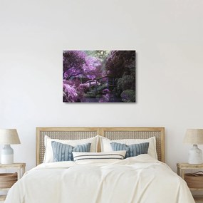 Kép - lila fák (üvegen) (70x50 cm)
