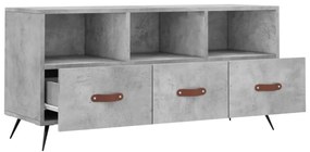 betonszürke szerelt fa TV-szekrény 102 x 36 x 50 cm