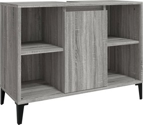 vidaXL szürke sonoma színű szerelt fa mosdószekrény 80 x 33 x 60 cm