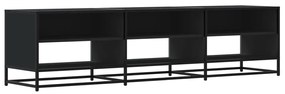 fekete szerelt fa TV-szekrény 180 x 40 x 46 cm