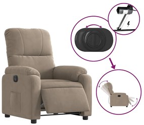 tópszínű mikroszálas szövet elektromos dönthető fotel
