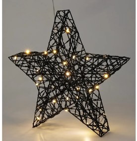 Blackwire LED karácsonyi csillag, fekete, 30 x 30 cm