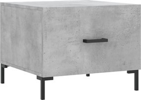 vidaXL betonszürke szerelt fa dohányzóasztal 50 x 50 x 40 cm