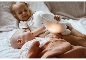 Moonie - Snuggle buddy dallammal és világítással 2.0 nyuszi organic rózsa