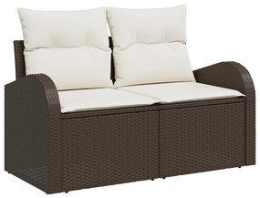 8 darabos kertibútor szett párnákkal szürke poli rattan