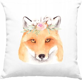Róka párna Róka Virágok Kedves 1 Fehér