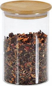 Üvegtartály befőttes üveg bambusz fedéllel 800 ml