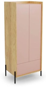 MOBIUS szekrény 2D szín: hikora tölgy/rózsaszín