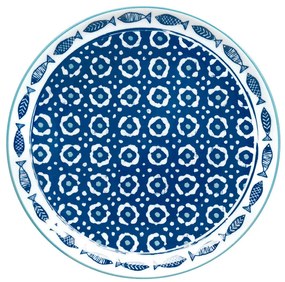 18 részes porcelán mediterrán étkészlet halas Sea Shore