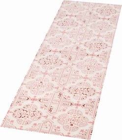 Krémrózsaszín konyhai szőnyeg,csúszásgátló szőnyeg boho mintával 45x140cm
