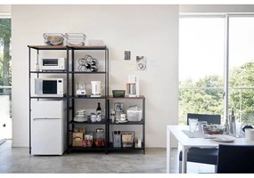 Matt fekete acél polcos állvány 60x90x46,5 cm Tower – YAMAZAKI