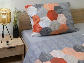 Renforcé pamutból készült krepp ágyneműhuzat HONEY COMB szürke Ágyneműhuzat mérete: 70 x 90 cm | 140 x 200 cm