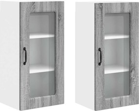 vidaXL Konyhaszekrény Kalmar 2 pcs Szürke Sonoma 40 x 31 x 80 cm