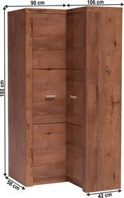 Sarokszekrény 14, világos kőris, INFINITY 14