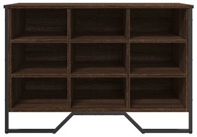barna tölgy színű szerelt fa cipősszekrény 90 x 38 x 61,5 cm