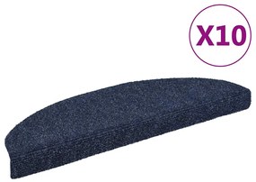 10 db öntapadós lépcsőszőnyeg 65 x 21 x 4 cm kék félkör alakú nagy