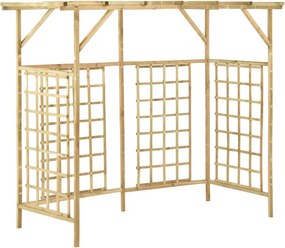 vidaXL impregnált fenyőfa kerti pergola 3 szemeteskukához