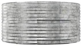 ezüstszínű horganyzott acél kerti magaságyás 140x140x68 cm