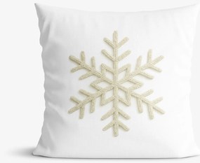 Goldea dekoratív párnahuzat - hópehely 45 x 45 cm