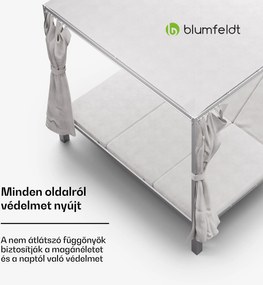Blumfeldt Eremitage Triple hármas napozóágy, napvédelem, akár 3 fő számára, alumínium váz, időjárásálló