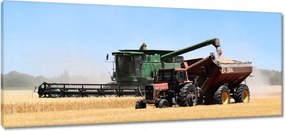 Képek 100x40 Kombájn az aratás során