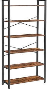 NAVARO könyvespolc barna/fekete