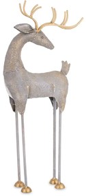 Szarvas figura 45514 ezüst, arany fém 45x20x7cm