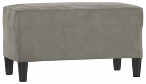 vidaXL világosszürke bársony pad 70x35x41 cm