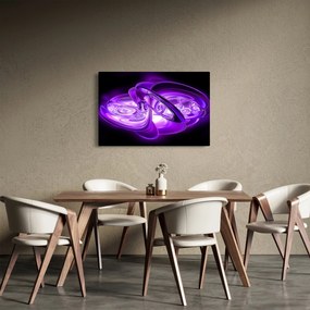 Lila fraktálos kép (90x60 cm)