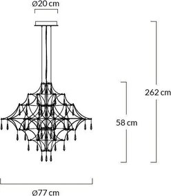 King Home CONSTELATION GOLD MSE1501100128 Függőlámpa 1x0,5W/LED 3000K 2640LM IP20