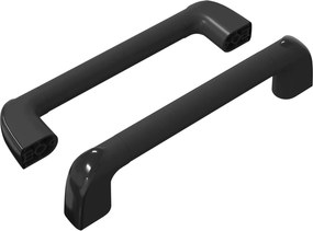 vidaXL Fogantyú Egyszínű 2 pcs Fekete 380 x 34 x 85 mm Alumínium és PP