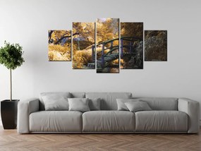 Gario Vászonkép Japán aranykert - 5 részes Méret: 150 x 70 cm