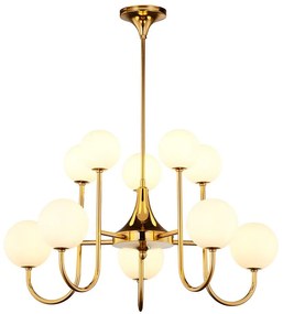 Jupiter 1942 - Csillár rúdon SELEN 10xG9/40W/230V sárgaréz