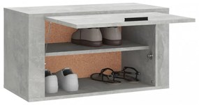 betonszürke szerelt fa fali cipőszekrény 70 x 35 x 38 cm