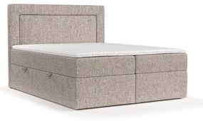 Világosbarna ágyneműtartós boxspring ágy 180x200 cm Imagine – Maison de Rêve