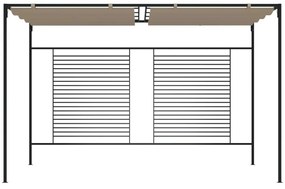 tópszínű pavilon behúzható tetővel 3 x 4 x 2,3 m 180 g/m²