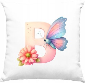 Pillangó párna pillangó betű ábécé B fehér