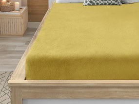 Mikroplüss lepedő SOFT 180x200 cm mustár