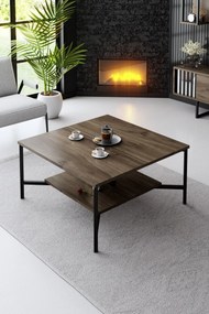 Dohányzóasztal Black Line - Walnut, Black