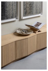 Natúr színű tölgyfa TV-állvány 200x52x45 cm Zuma – WOOOD