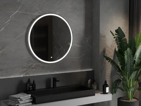 Mexen Gobi, LED kör alakú fürdoszobai tükör háttérvilágítással 80 cm, 6000K, páramentes, 9801-080-080-611-00