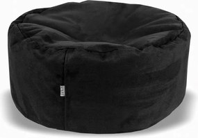 EMI gömb formájú fekete velúr babzsákfotel