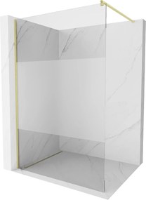 Mexen Kioto, Walk-In zuhany paraván 80 x 200 cm, 8 mm átlátszó matt üveg, arany matt profil, 800-080-101-55-35