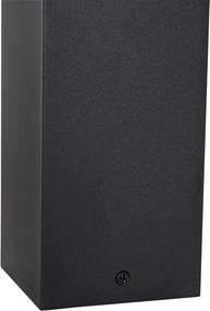 Álló kültéri lámpa fekete füstös búrával 30 cm - Denmark