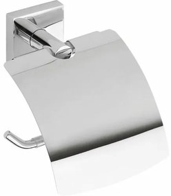 SAPHO XQ700 X-Square WC-papír tartó fedővel, ezüstszínű